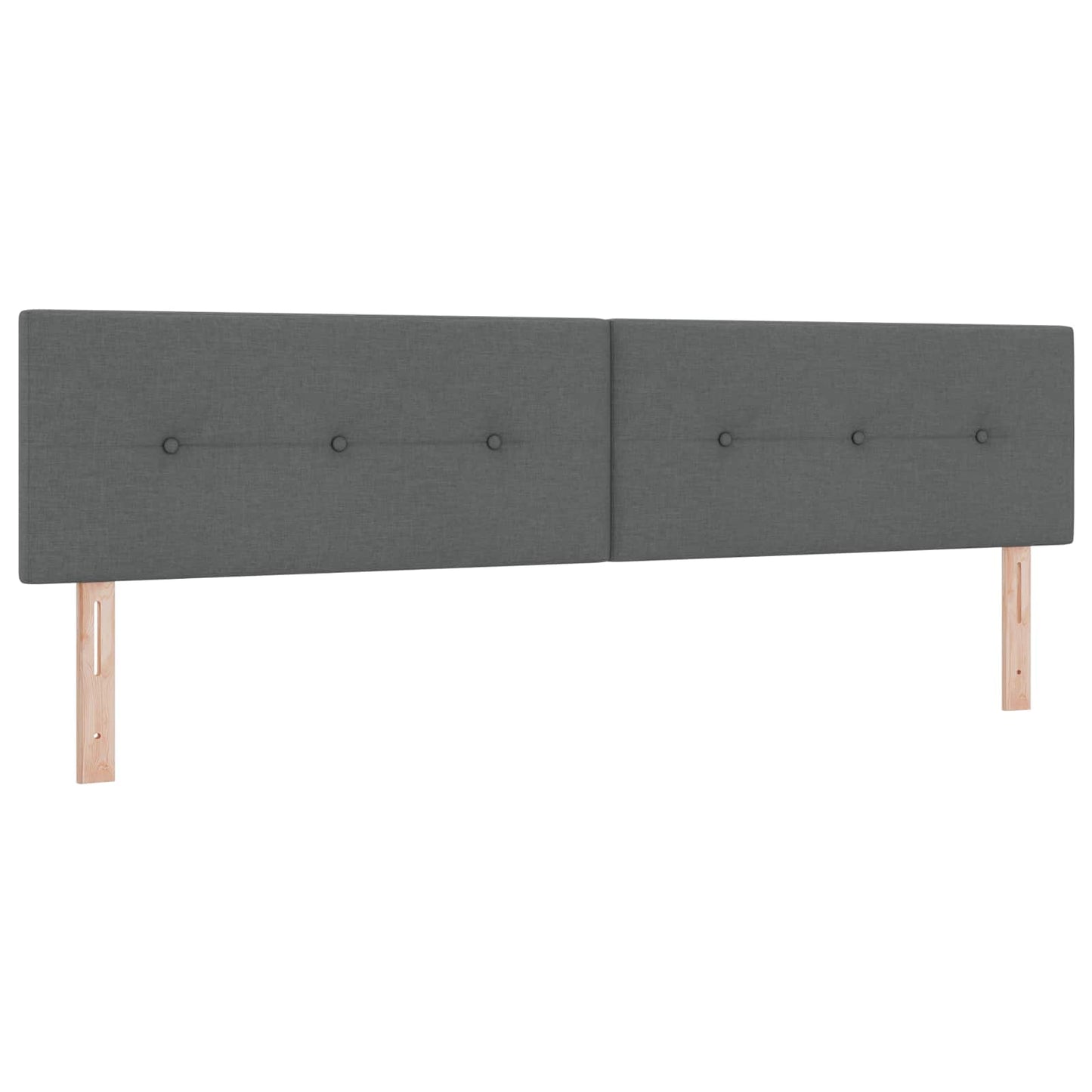 Boxspringbett mit Matratze Dunkelgrau 200 x 200 cm Stoff