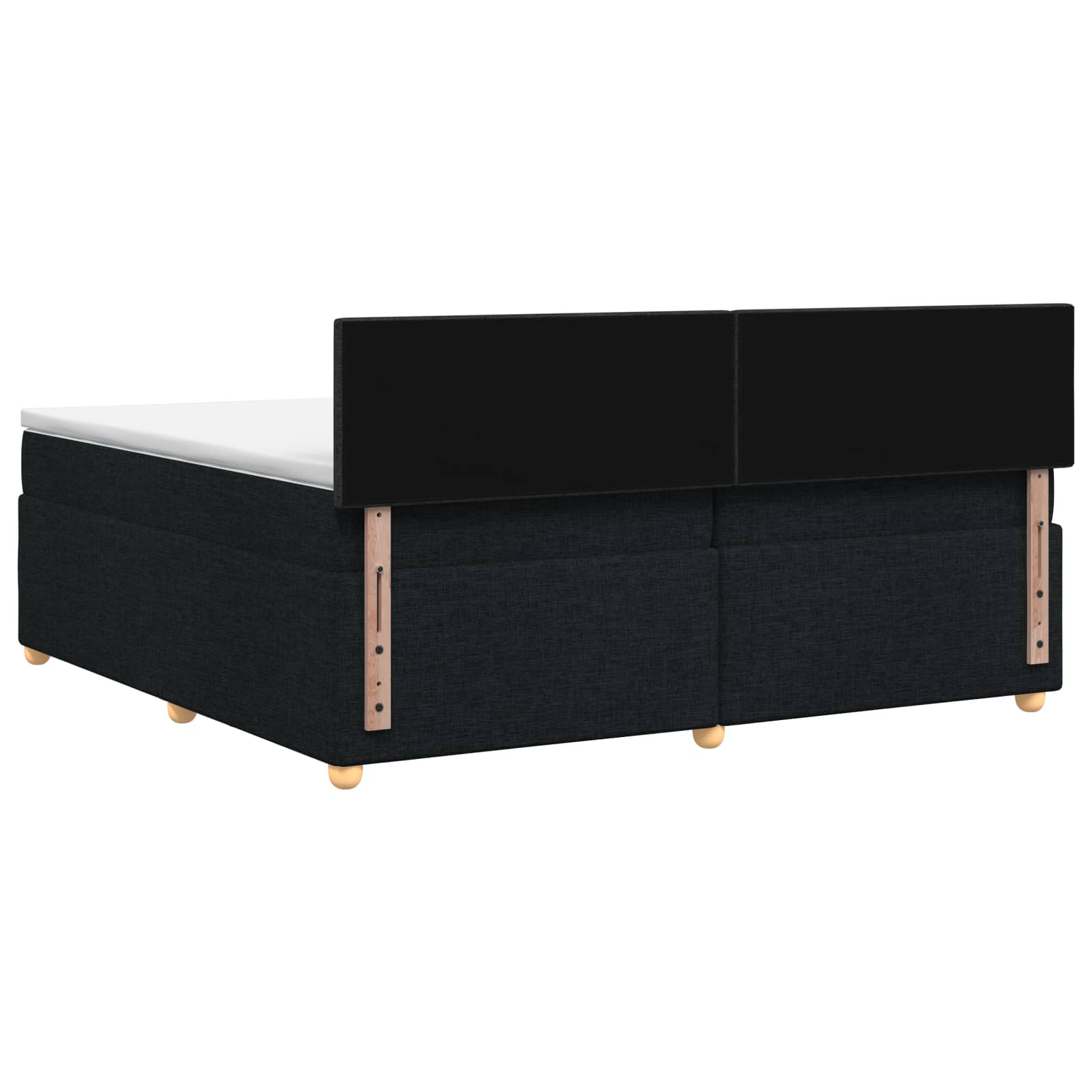 Boxspringbett mit Matratze Schwarz 200 x 200 cm Stoff