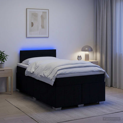 Boxspringbett mit Matratze Schwarz 120 x 190 cm Stoff