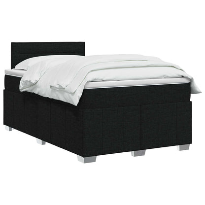 Boxspringbett mit Matratze Schwarz 120 x 190 cm Stoff