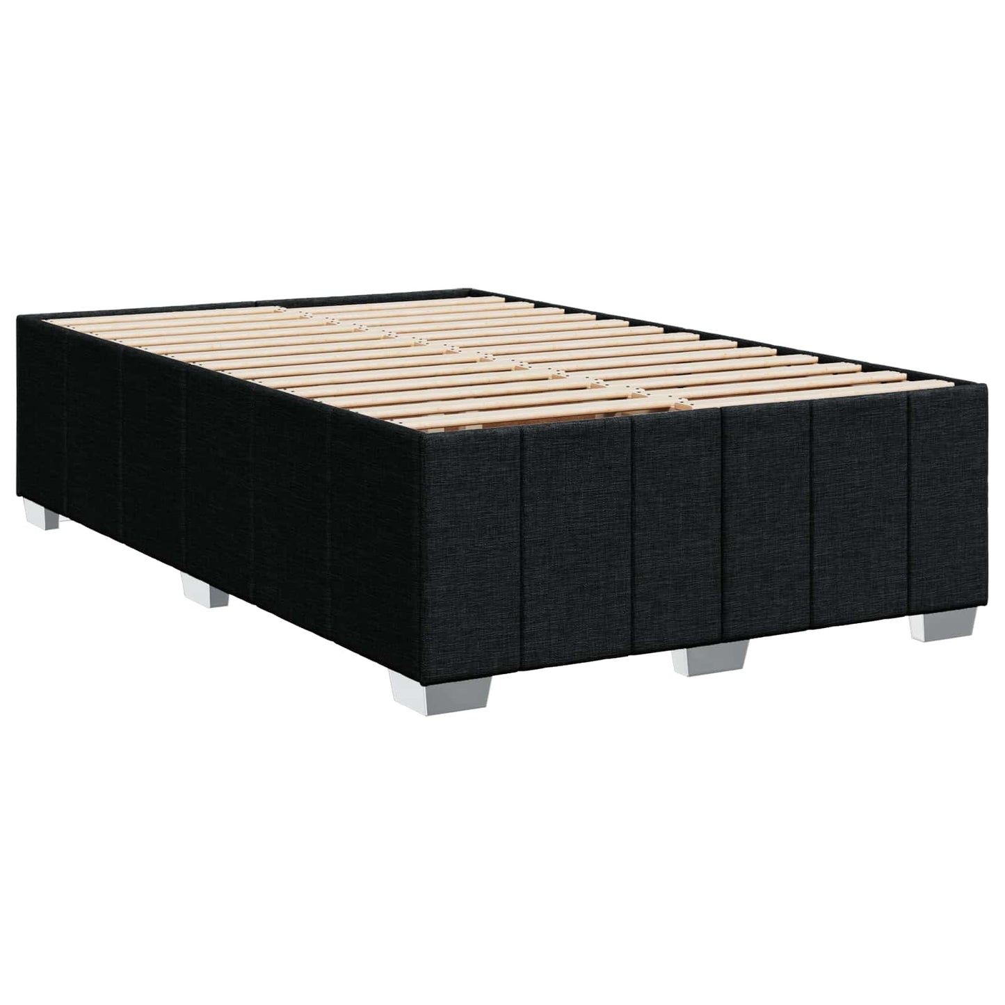 Boxspringbett mit Matratze Schwarz 120 x 190 cm Stoff