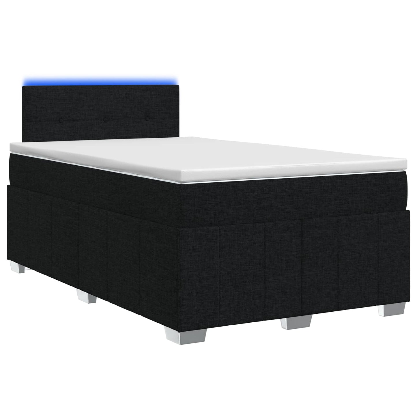 Boxspringbett mit Matratze Schwarz 120 x 200 cm Stoff