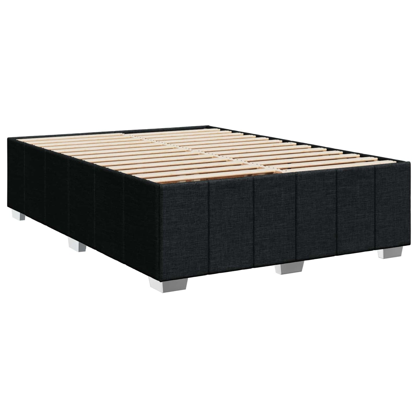 Boxspringbett mit Matratze Schwarz 140 x 190 cm Stoff