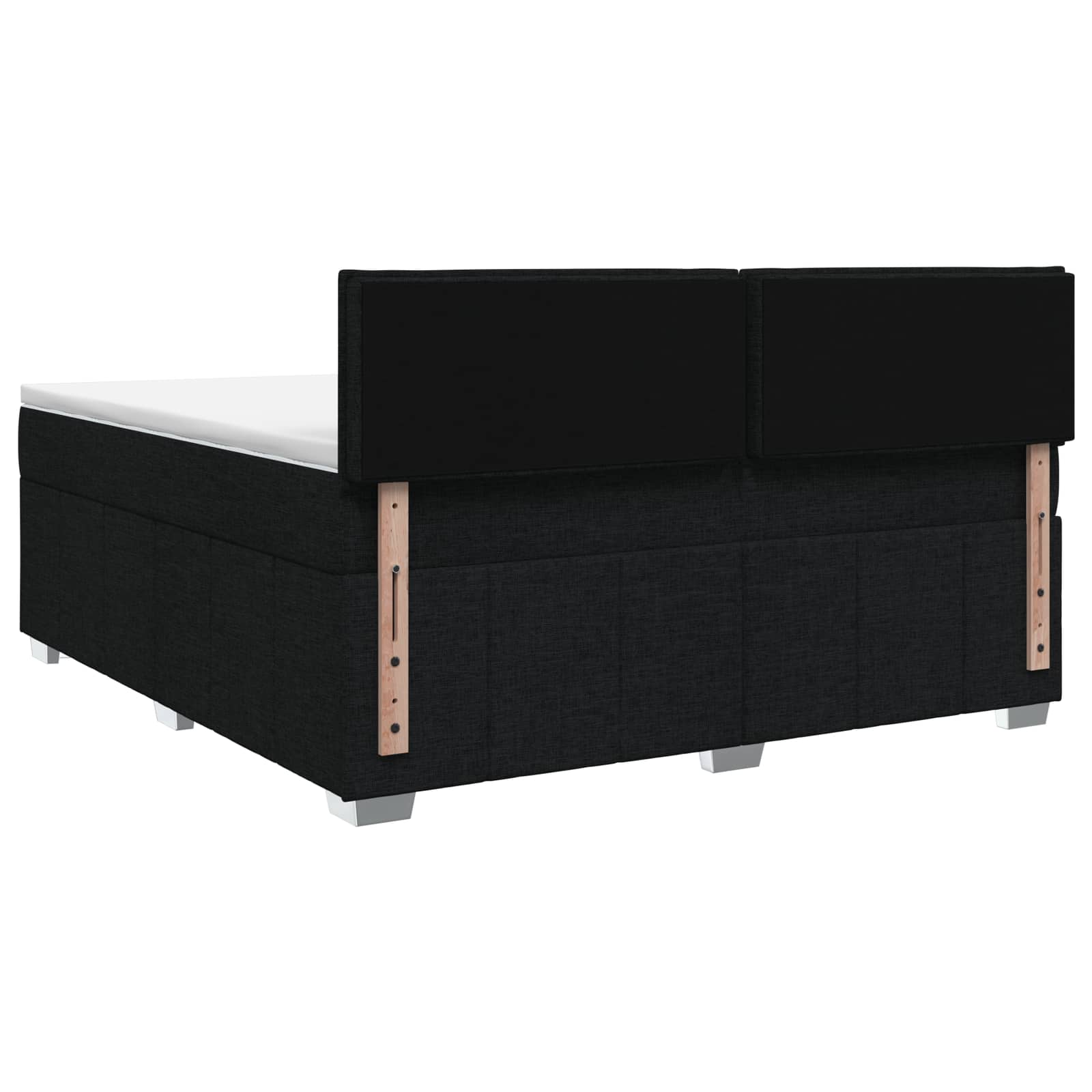 Boxspringbett mit Matratze Schwarz 140 x 190 cm Stoff