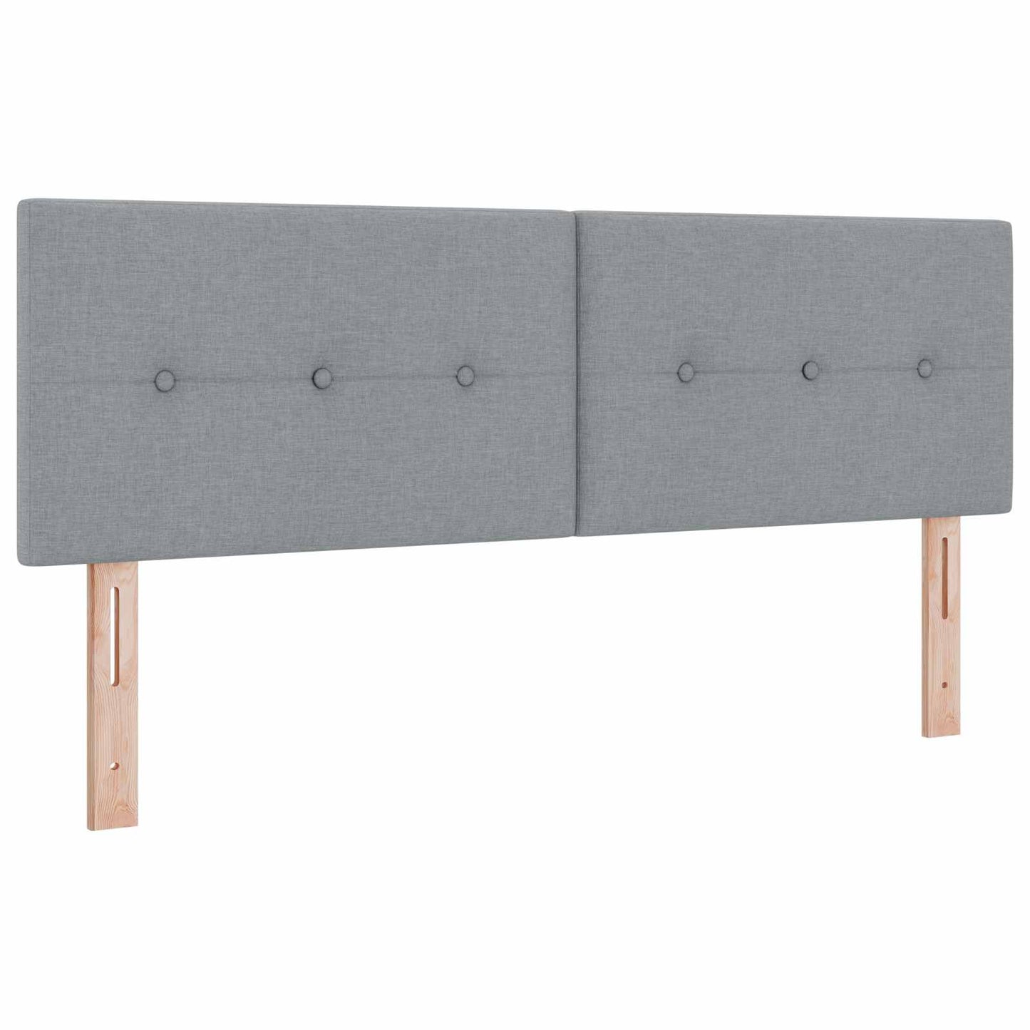 Boxspringbett mit Matratze Hellgrau 140 x 190 cm Stoff