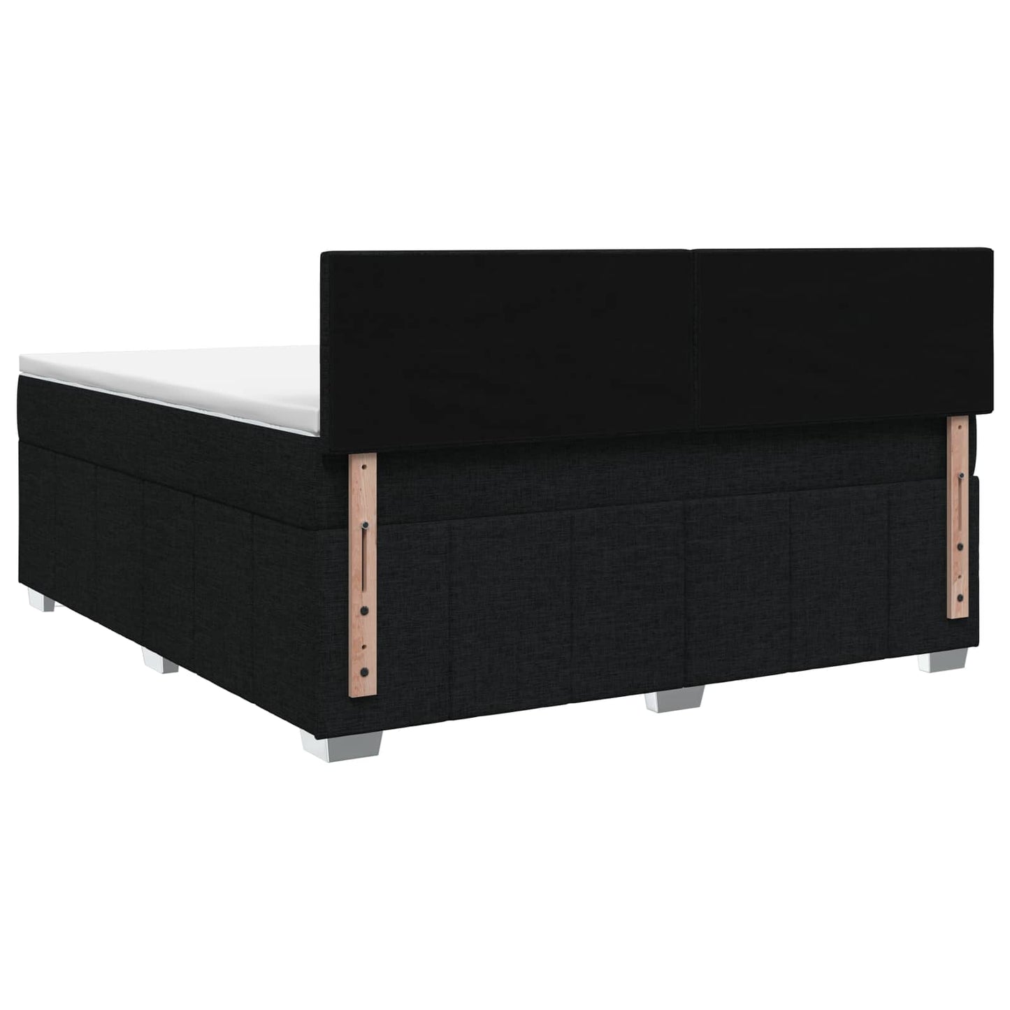 Boxspringbett mit Matratze Schwarz 140 x 190 cm Stoff