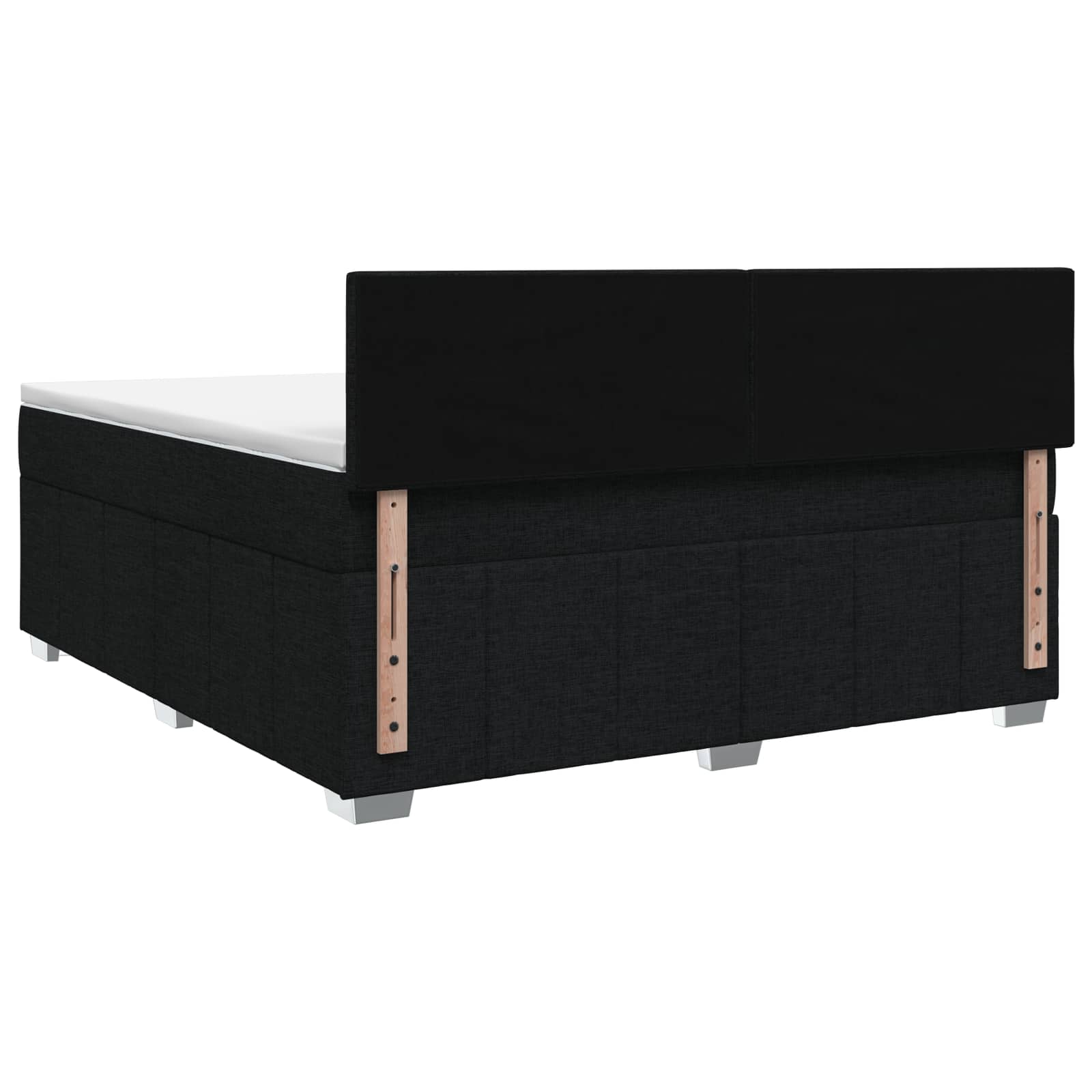 Boxspringbett mit Matratze Schwarz 140 x 190 cm Stoff