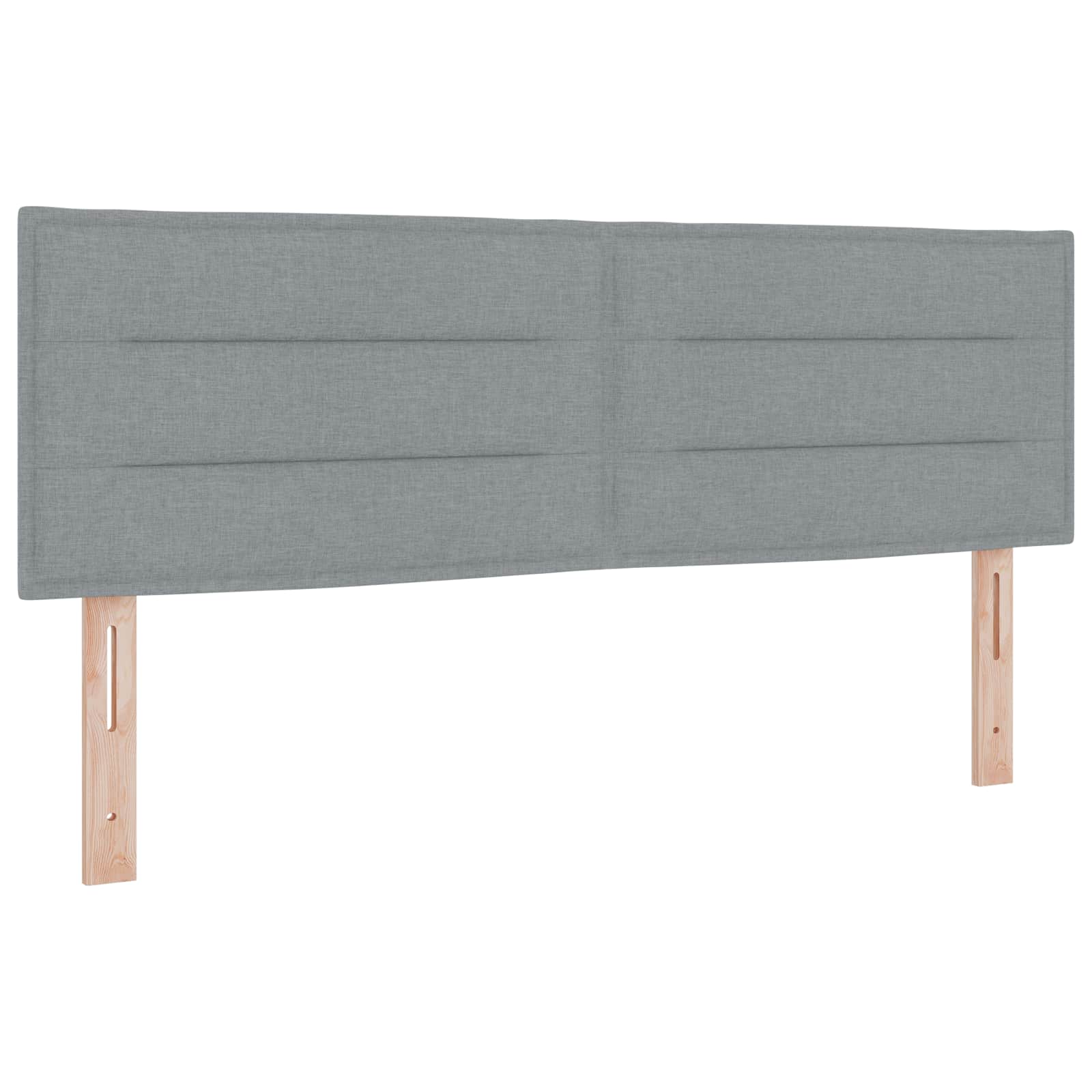 Boxspringbett mit Matratze Hellgrau 140 x 200 cm Stoff