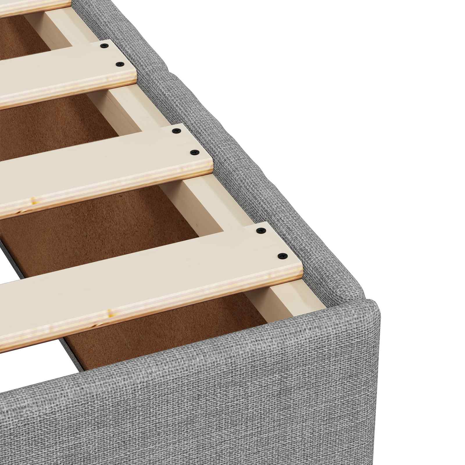 Boxspringbett mit Matratze Hellgrau 140 x 200 cm Stoff