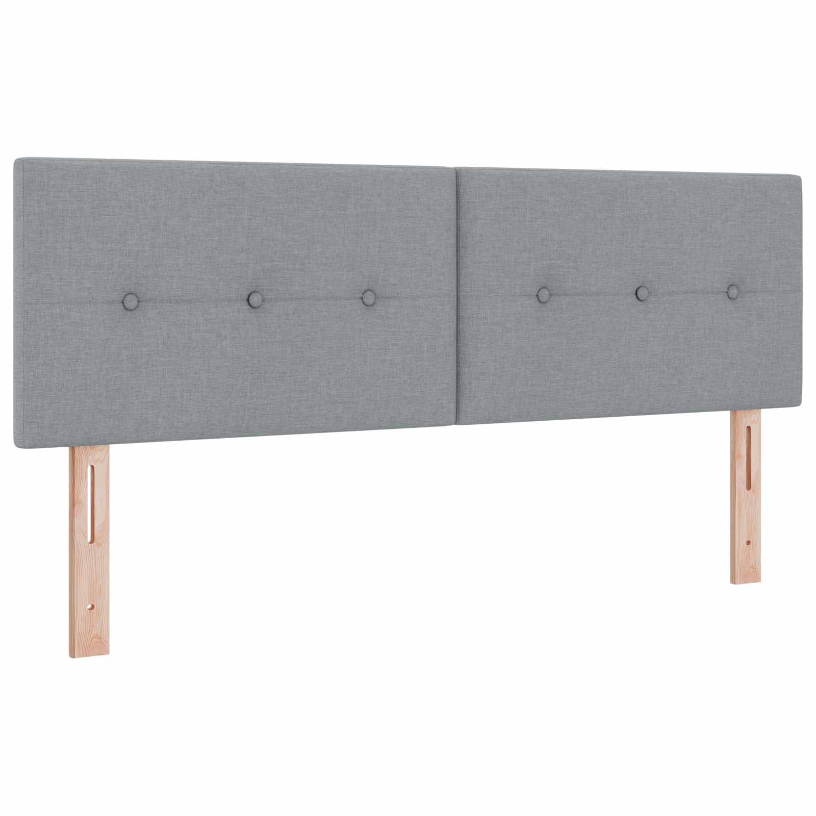 Boxspringbett mit Matratze Hellgrau 140 x 200 cm Stoff