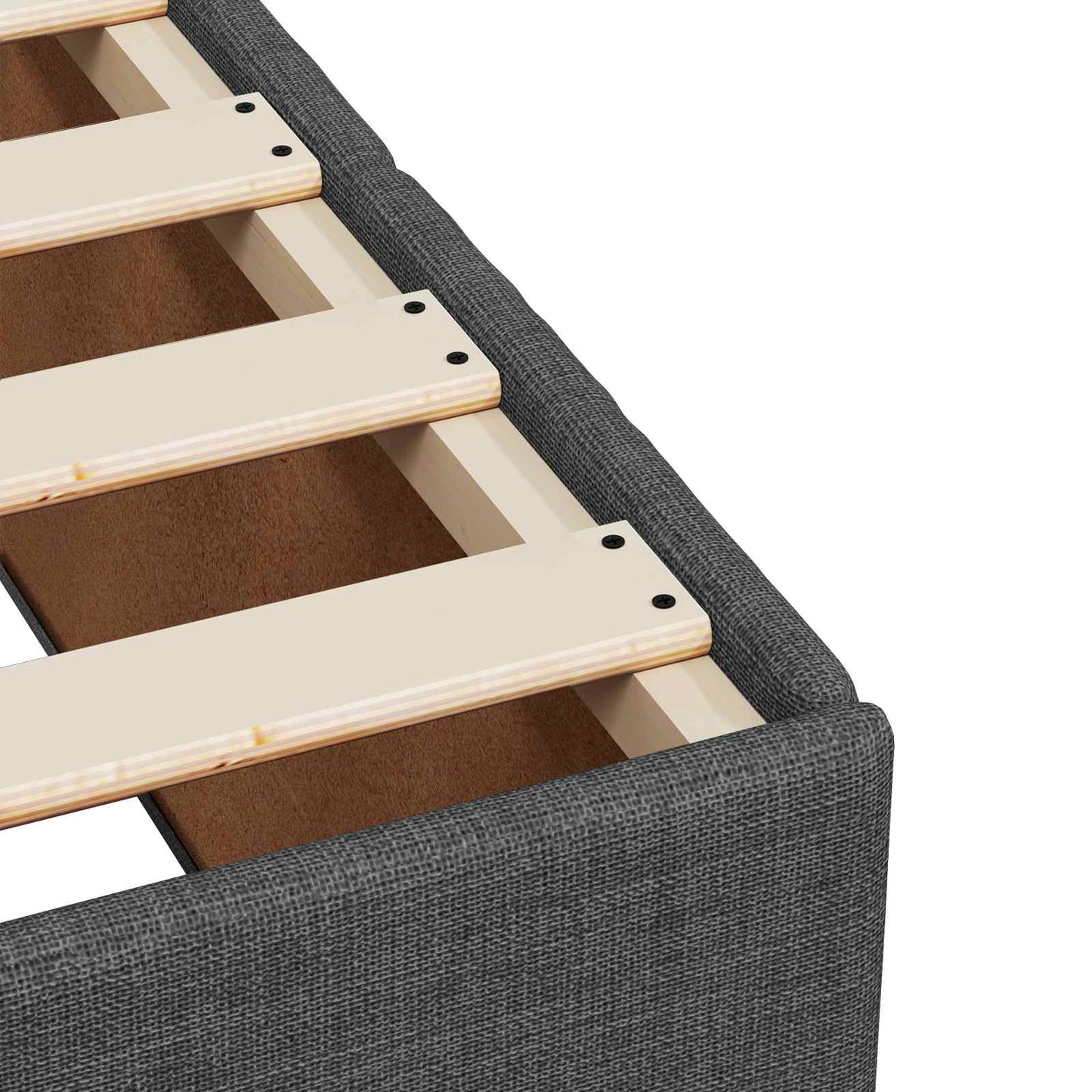 Boxspringbett mit Matratze Dunkelgrau 140 x 200 cm Stoff
