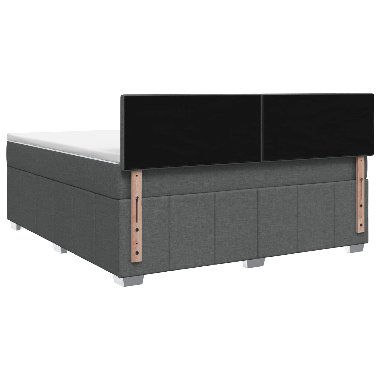 Boxspringbett mit Matratze Dunkelgrau 160 x 200 cm Stoff