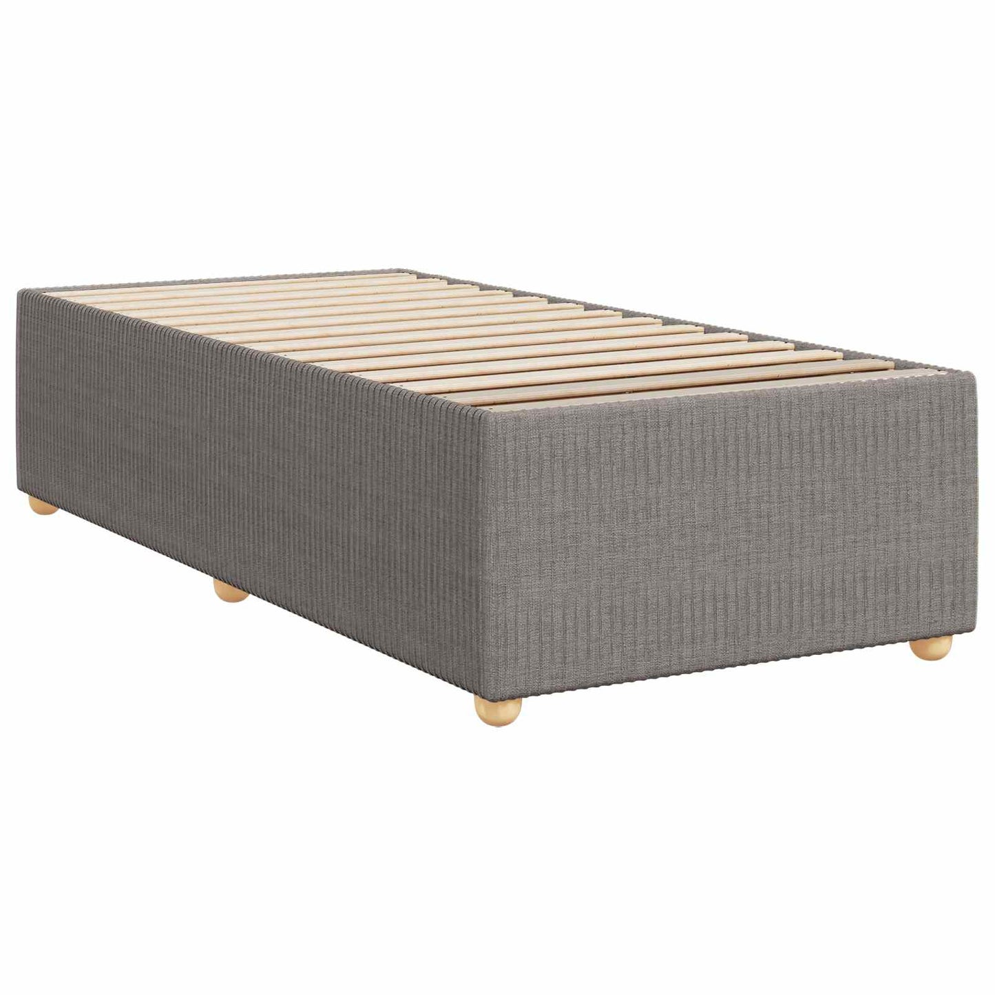 Boxspringbett mit Matratze mit Kopfteil Taupe 90 x 200 cm Stoff