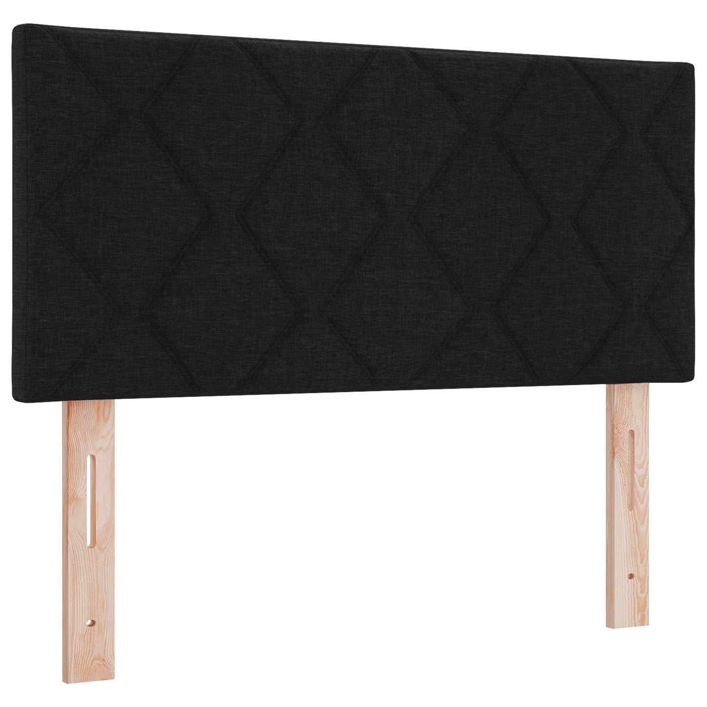 Boxspringbett mit Matratze Schwarz 90 x 200 cm Stoff