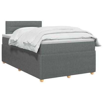 Boxspringbett mit Matratze Dunkelgrau 120 x 190 cm Stoff