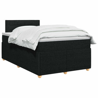Boxspringbett mit Matratze Schwarz 120 x 190 cm Stoff