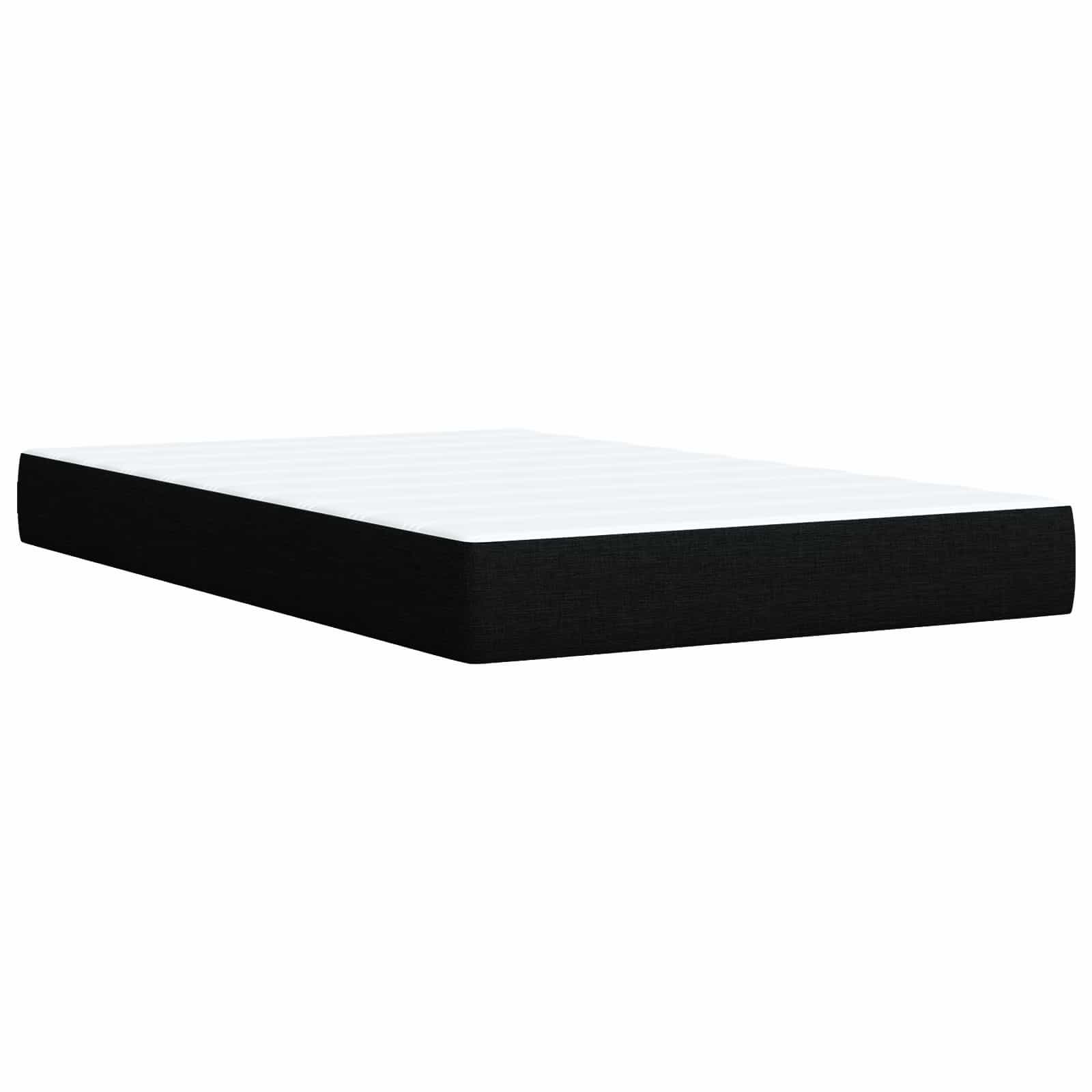 Boxspringbett mit Matratze Schwarz 120 x 190 cm Stoff