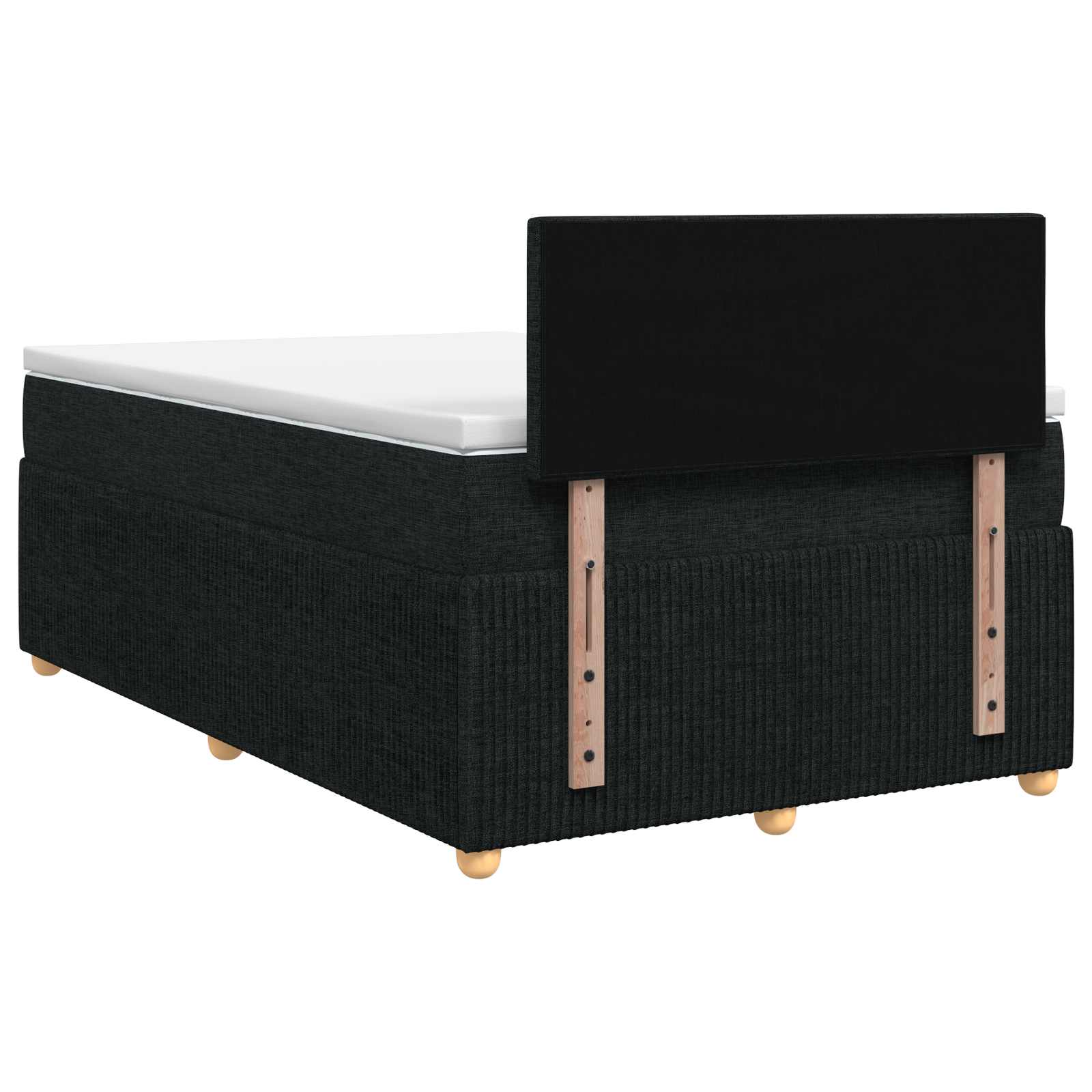Boxspringbett mit Matratze Schwarz 120 x 190 cm Stoff