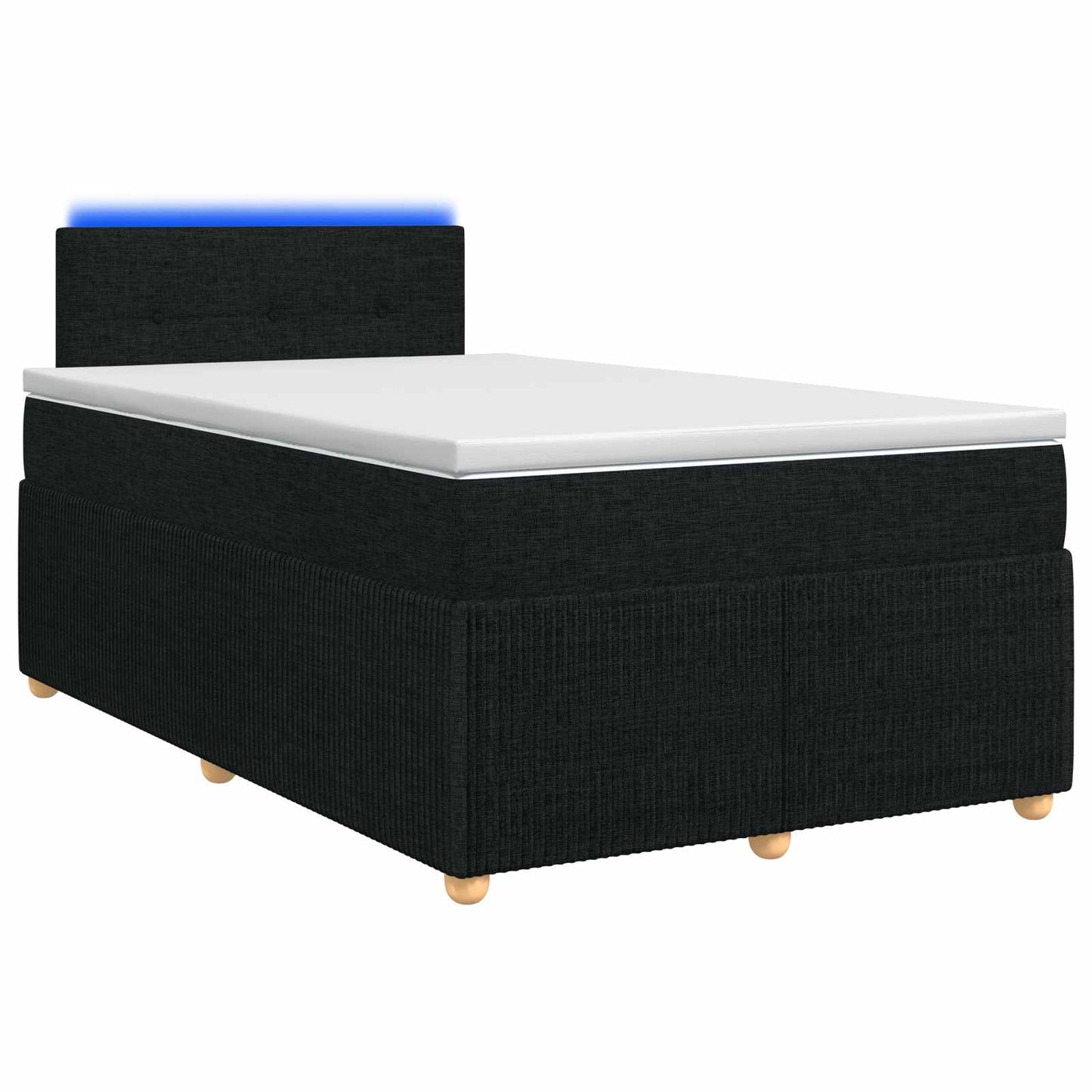 Boxspringbett mit Matratze Schwarz 120 x 200 cm Stoff