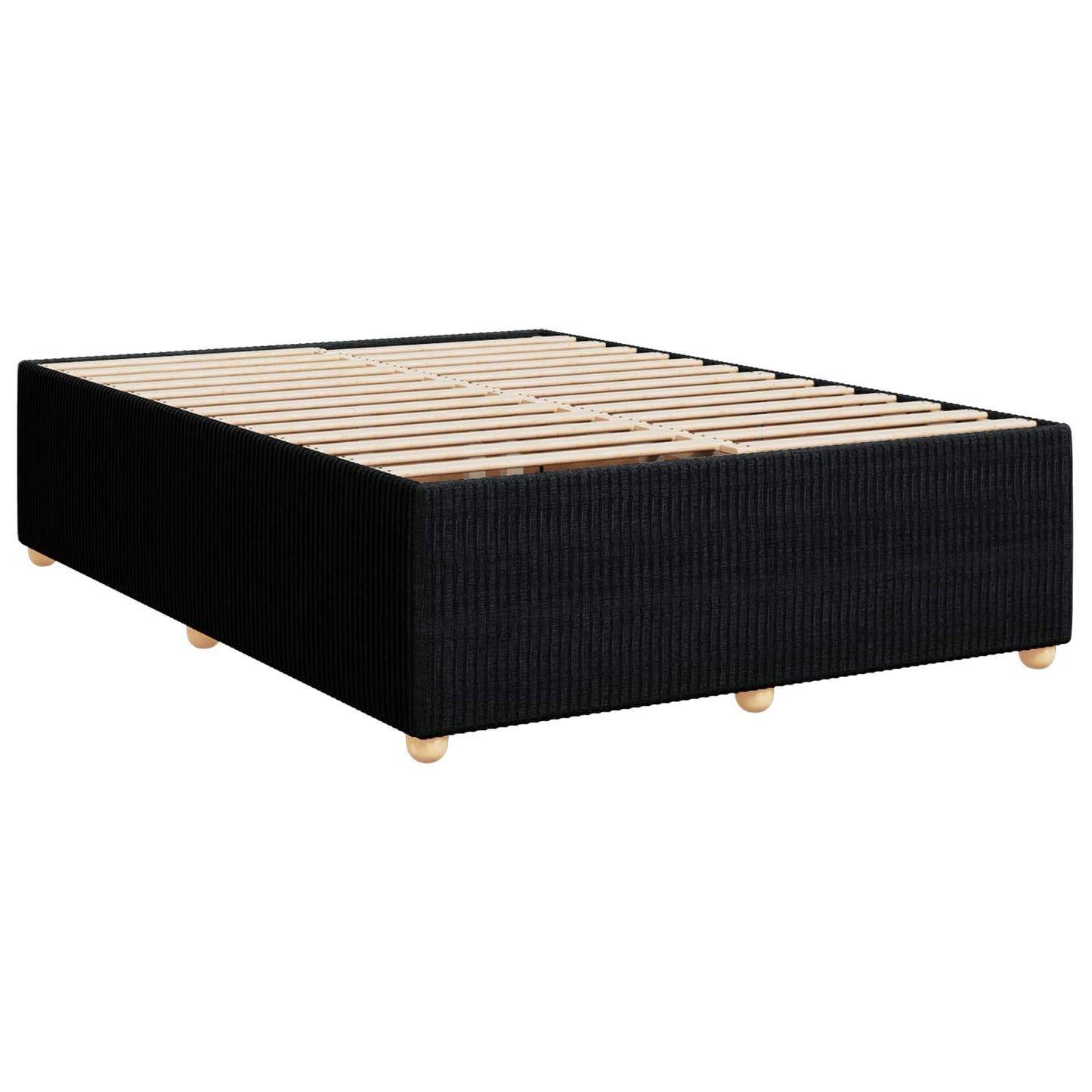 Boxspringbett mit Matratze Schwarz 140 x 190 cm Stoff