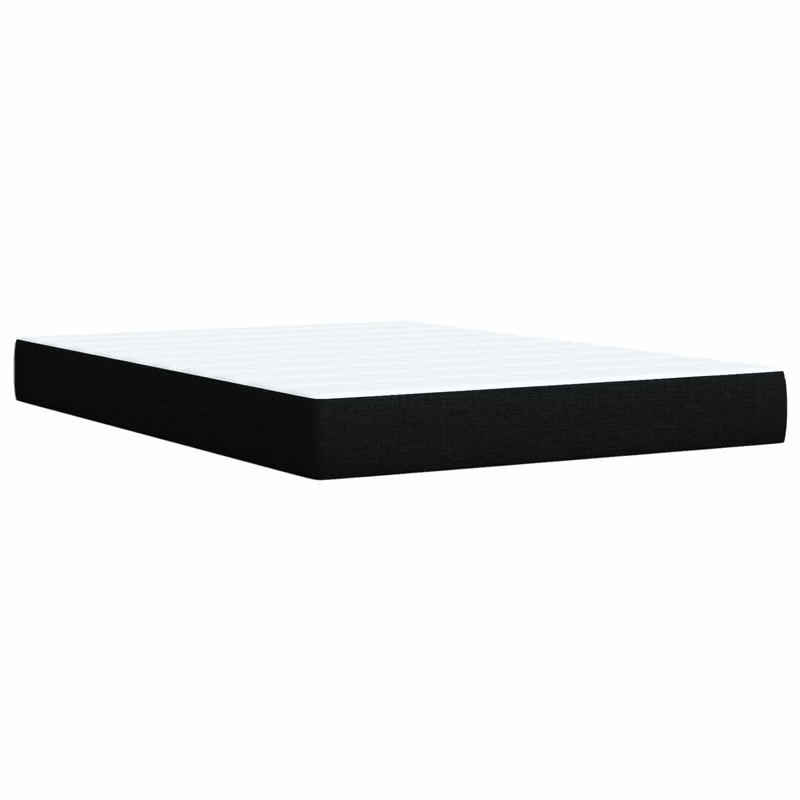 Boxspringbett mit Matratze Schwarz 140 x 190 cm Stoff