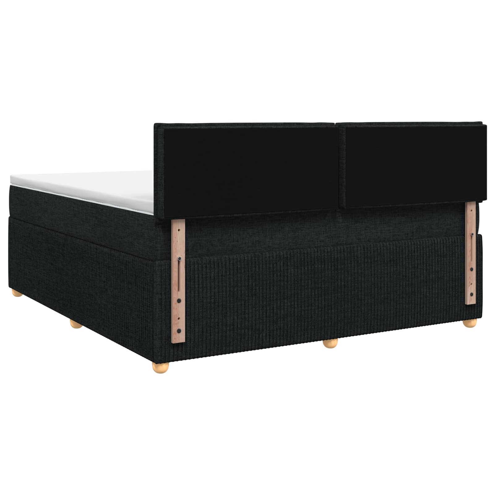 Boxspringbett mit Matratze Schwarz 140 x 190 cm Stoff