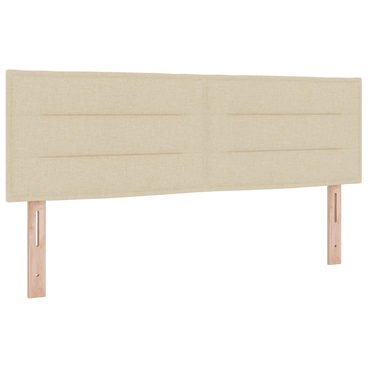 Boxspringbett mit Matratze Creme 140 x 190 cm Stoff