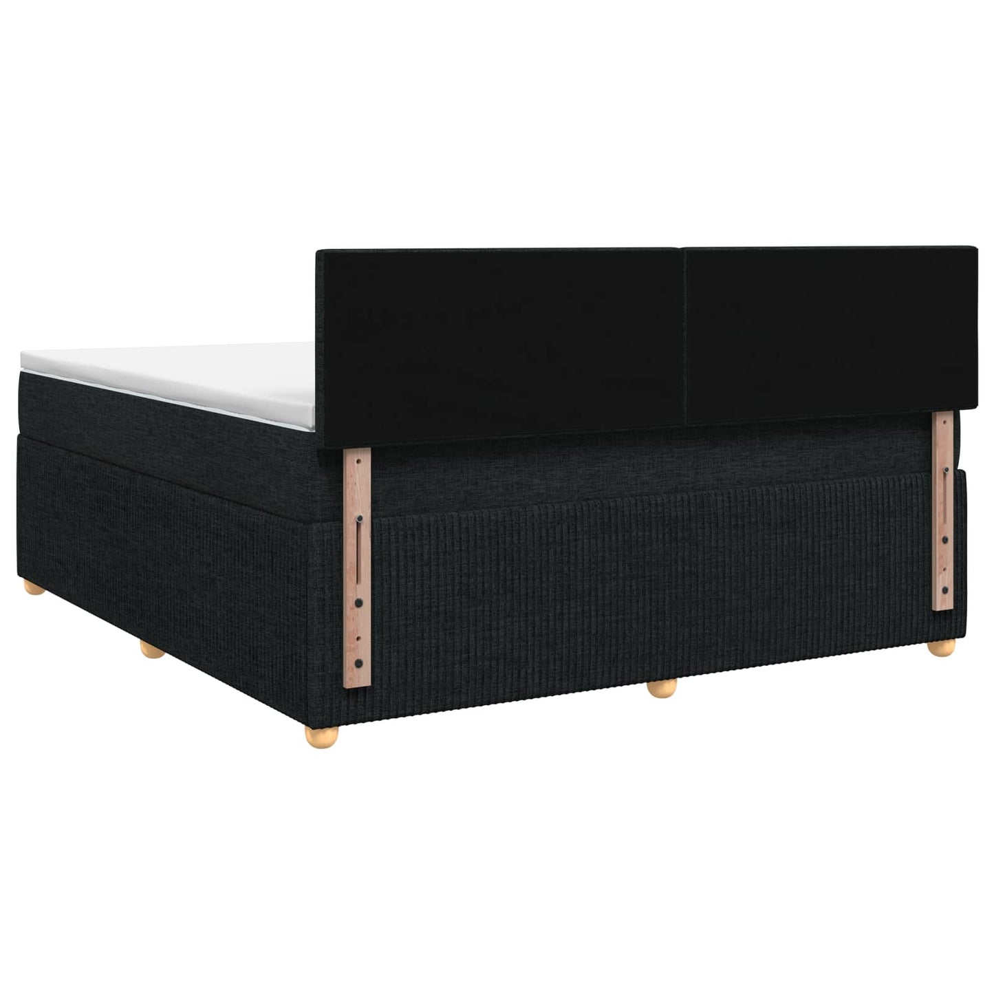 Boxspringbett mit Matratze Schwarz 140 x 190 cm Stoff