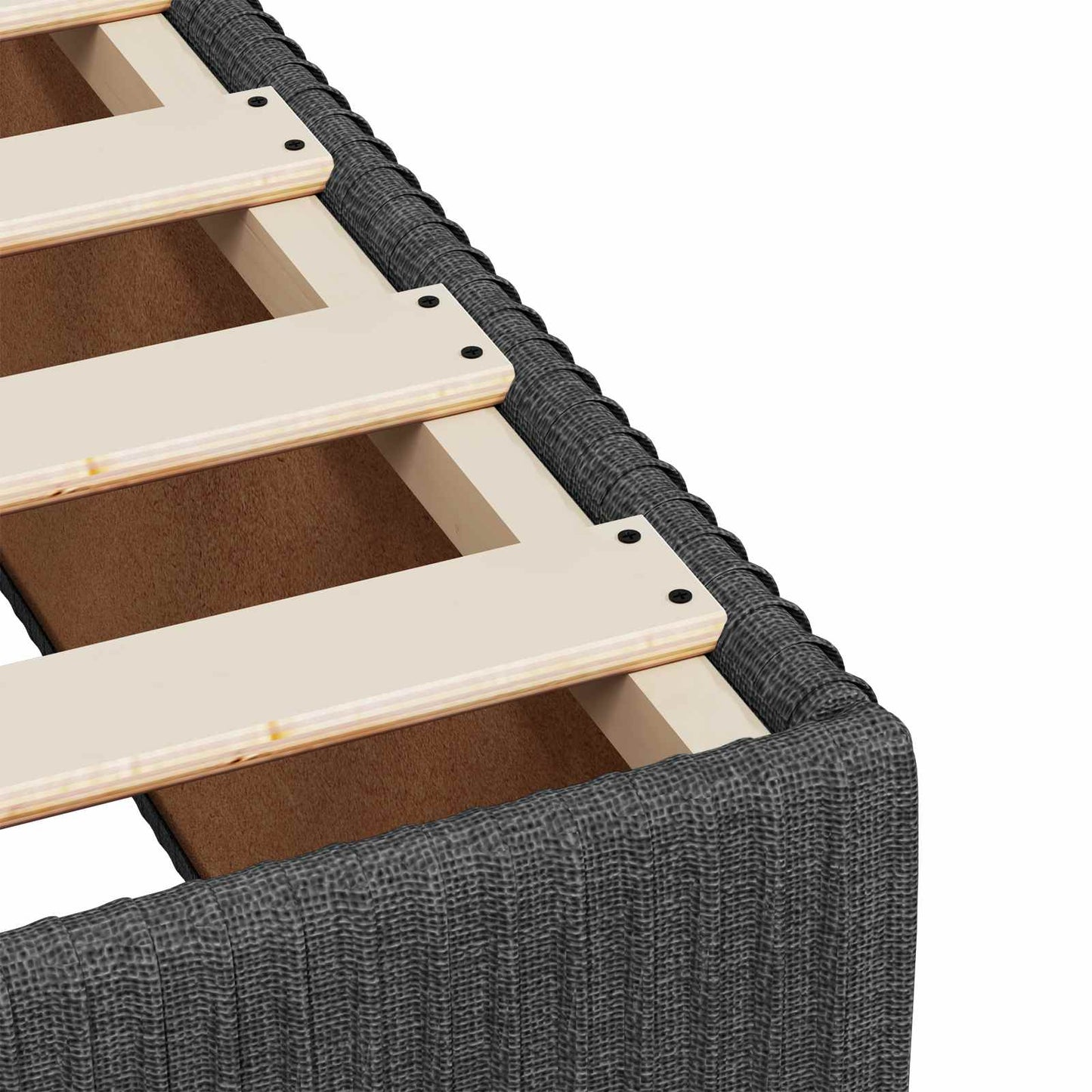 Boxspringbett mit Matratze Dunkelgrau 140 x 200 cm Stoff