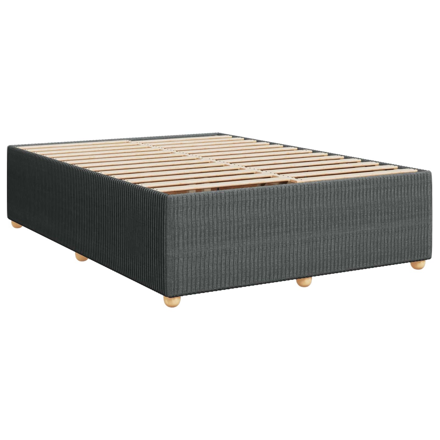 Boxspringbett mit Matratze Dunkelgrau 140 x 200 cm Stoff