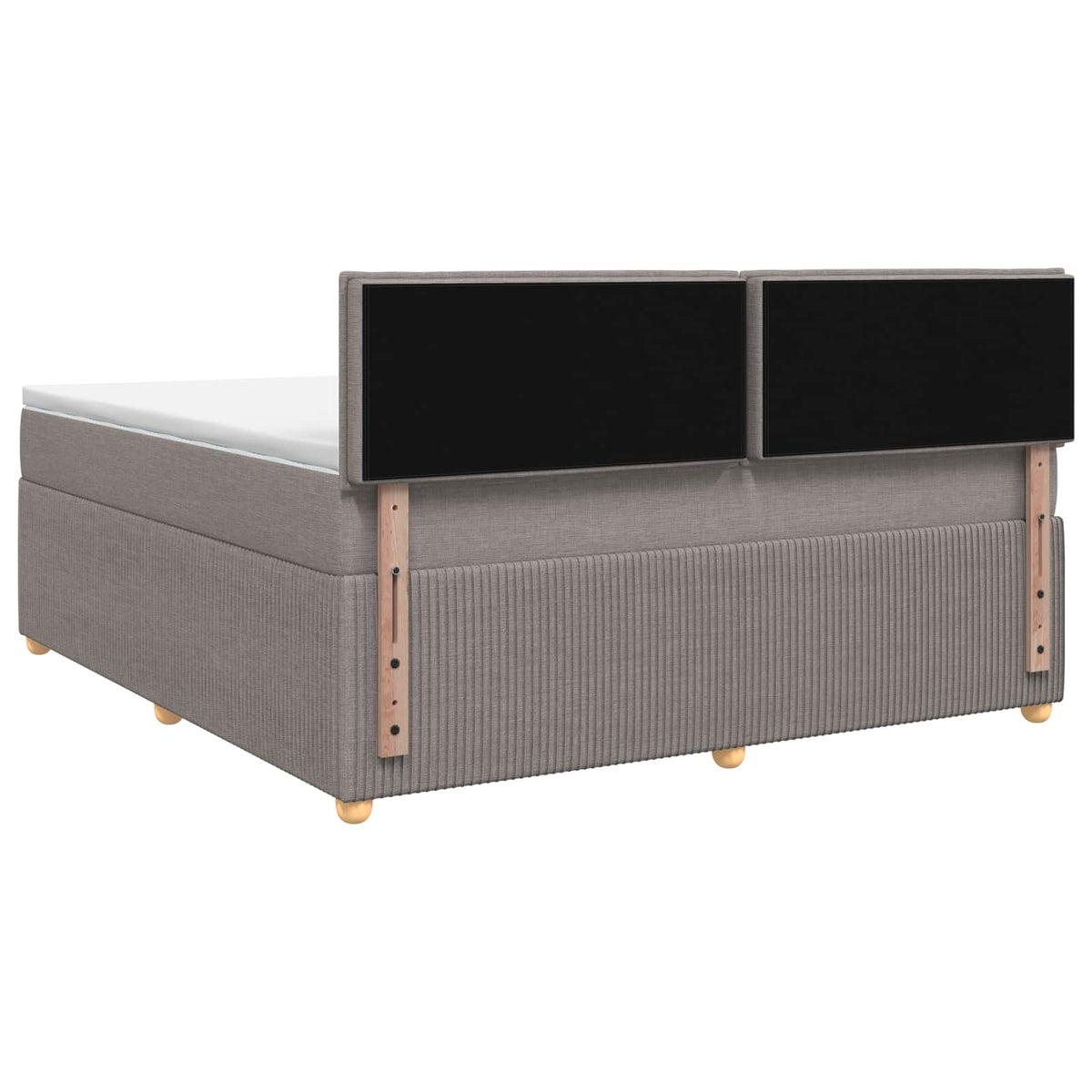 Boxspringbett mit Matratze Taupe 140 x 200 cm Stoff