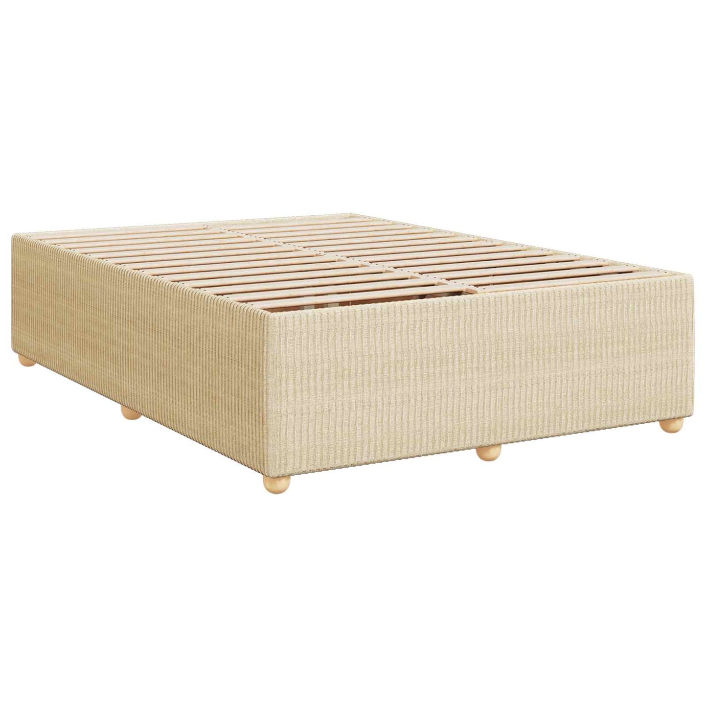 Boxspringbett mit Matratze Creme 140 x 200 cm Stoff
