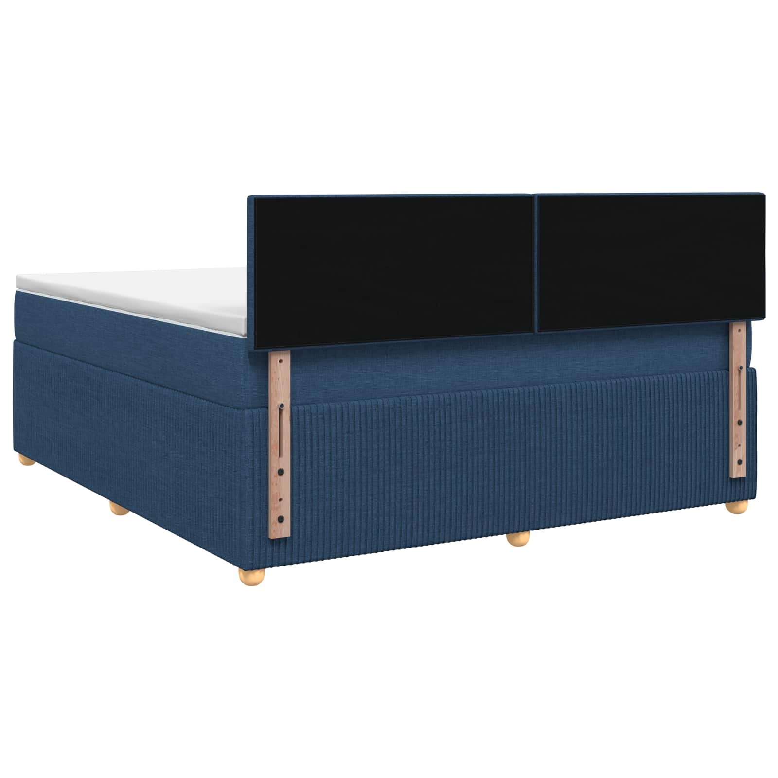 Boxspringbett mit Matratze mit Kopfteil Blau 140 x 200 cm Stoff