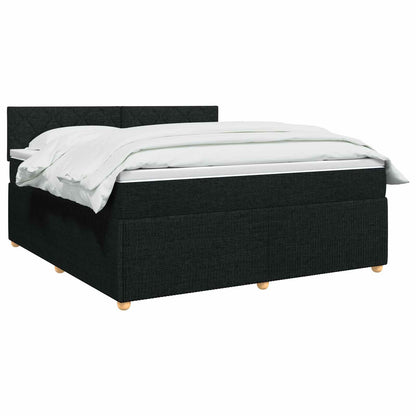 Boxspringbett mit Matratze Schwarz 140 x 200 cm Stoff