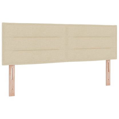 Boxspringbett mit Matratze Creme 160 x 200 cm Stoff