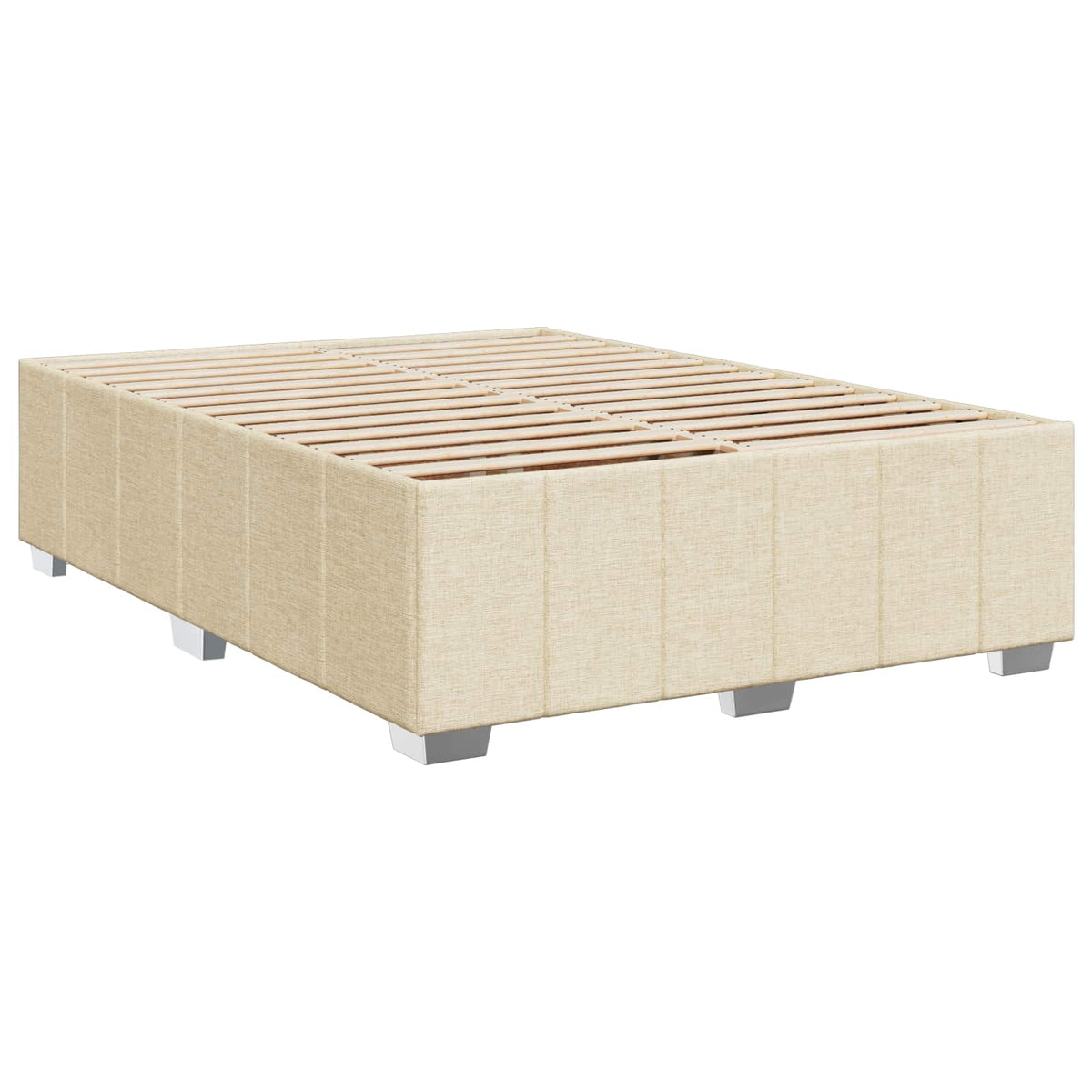 Boxspringbett mit Matratze Creme 160 x 200 cm Stoff
