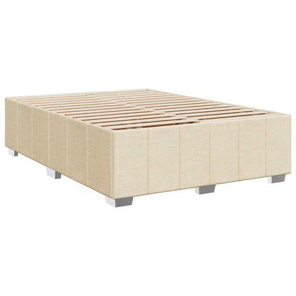 Boxspringbett mit Matratze Creme 160 x 200 cm Stoff