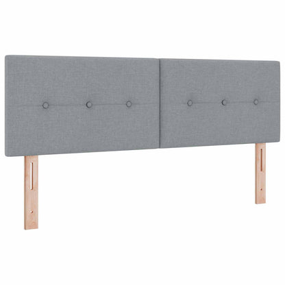Boxspringbett mit Matratze Hellgrau 160 x 200 cm Stoff