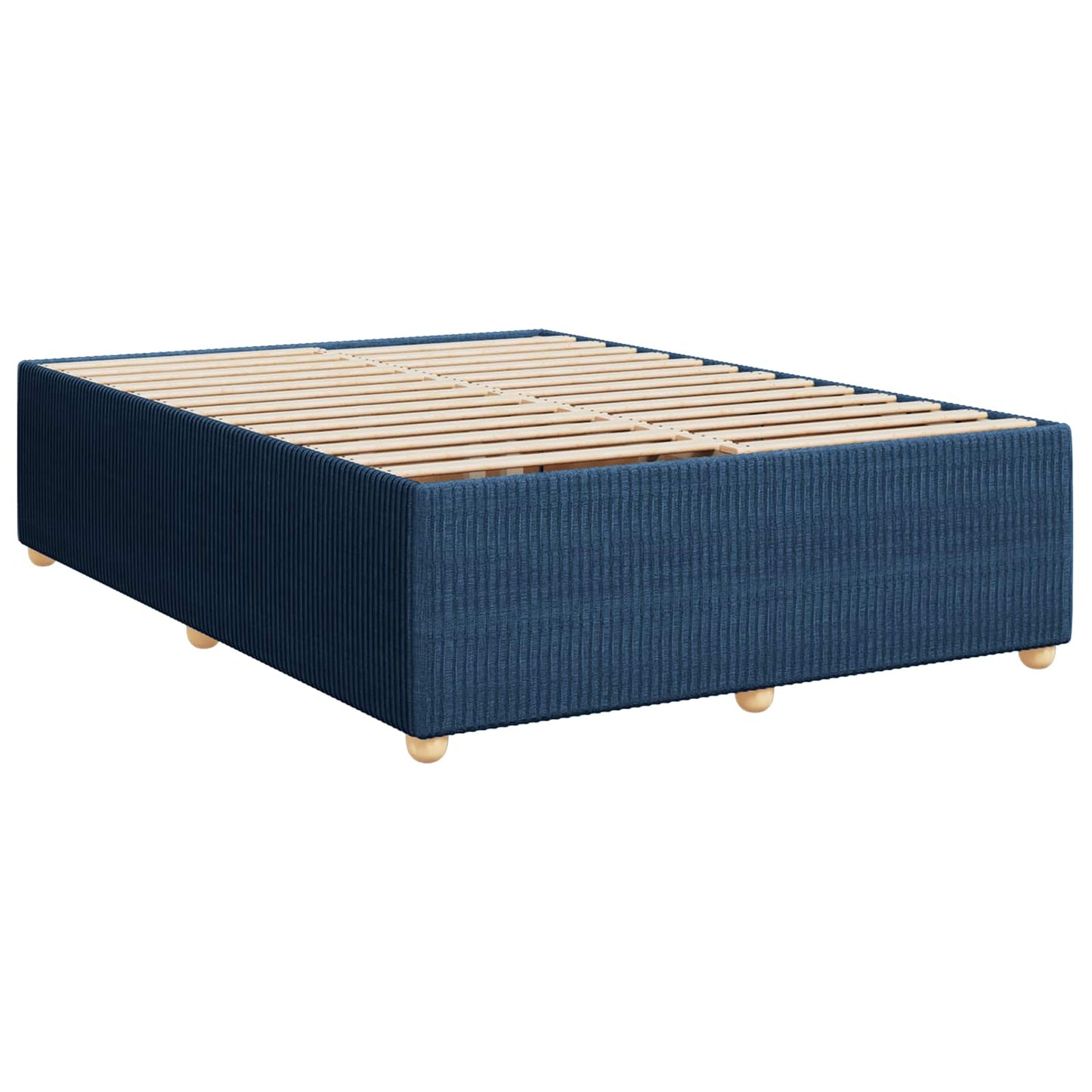 Boxspringbett mit Matratze mit Kopfteil Blau 160 x 200 cm Stoff