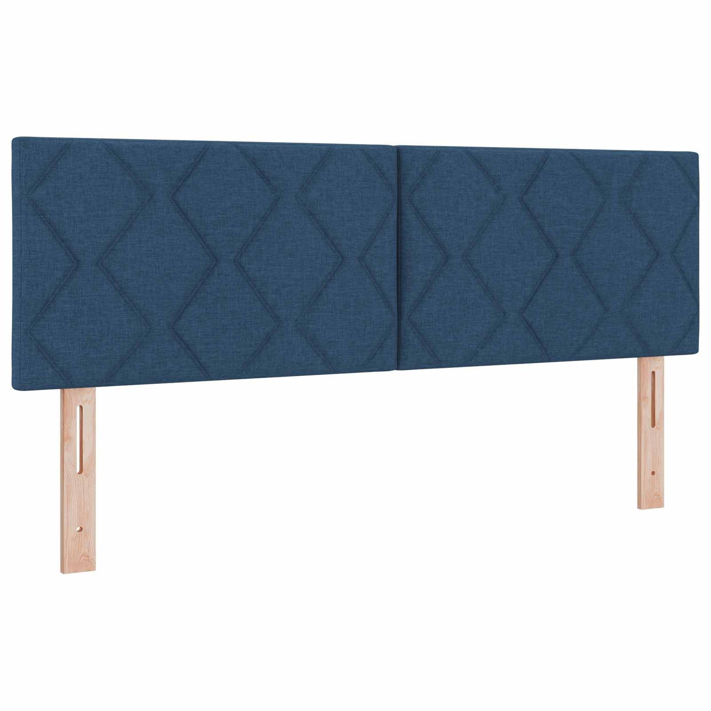 Boxspringbett mit Matratze mit Kopfteil Blau 160 x 200 cm Stoff