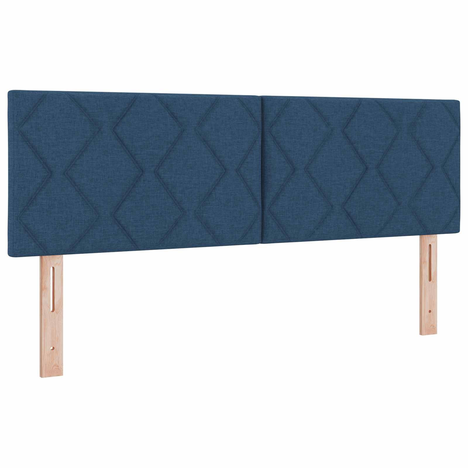 Boxspringbett mit Matratze mit Kopfteil Blau 160 x 200 cm Stoff