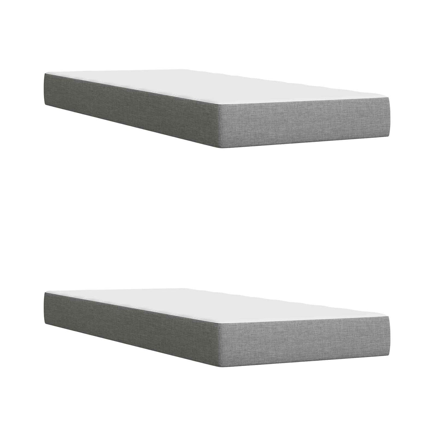 Boxspringbett mit Matratze Hellgrau 200 x 200 cm Stoff