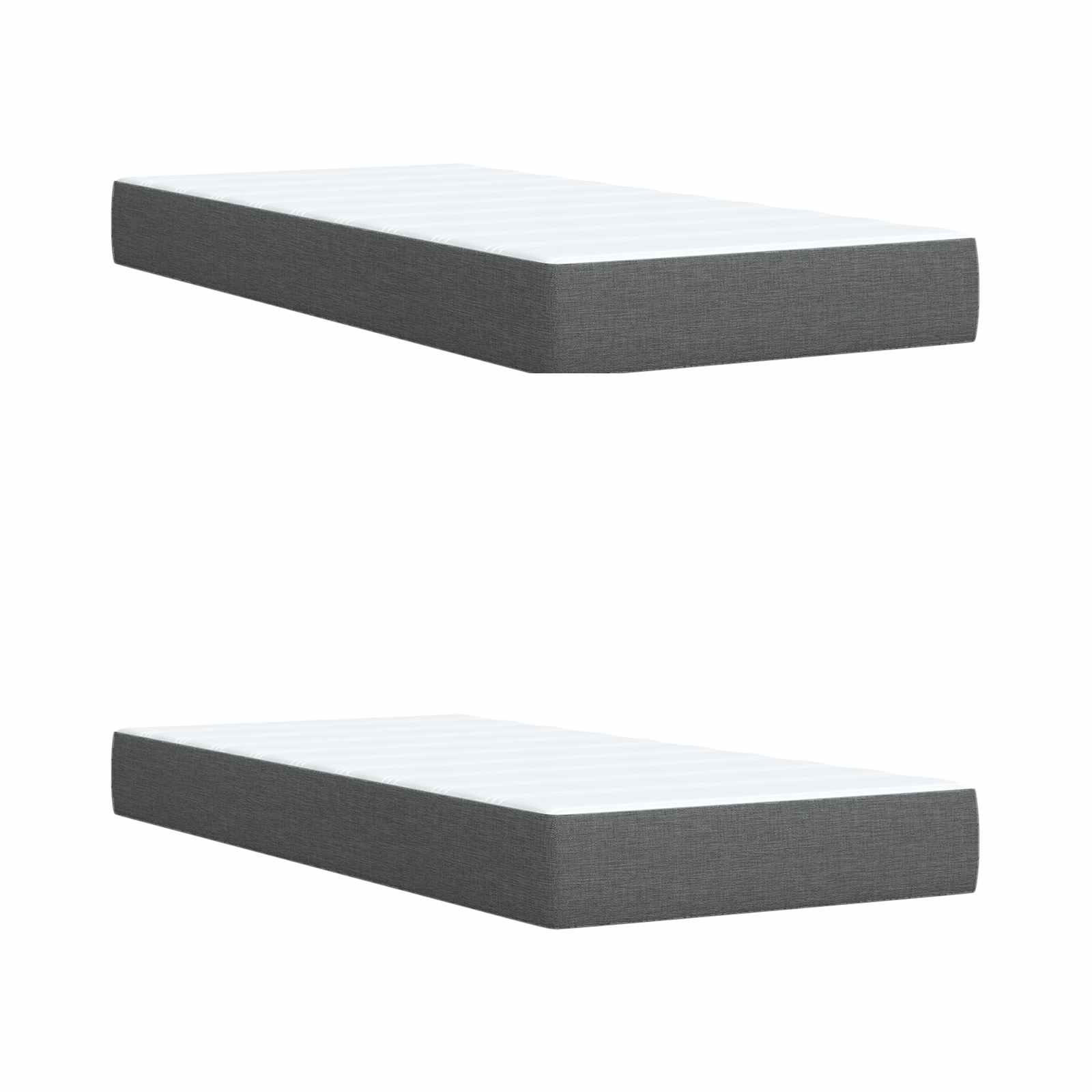 Boxspringbett mit Matratze Dunkelgrau 200 x 200 cm Stoff