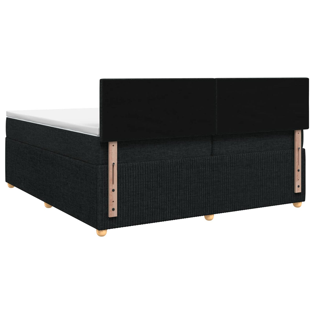 Boxspringbett mit Matratze Schwarz 200 x 200 cm Stoff