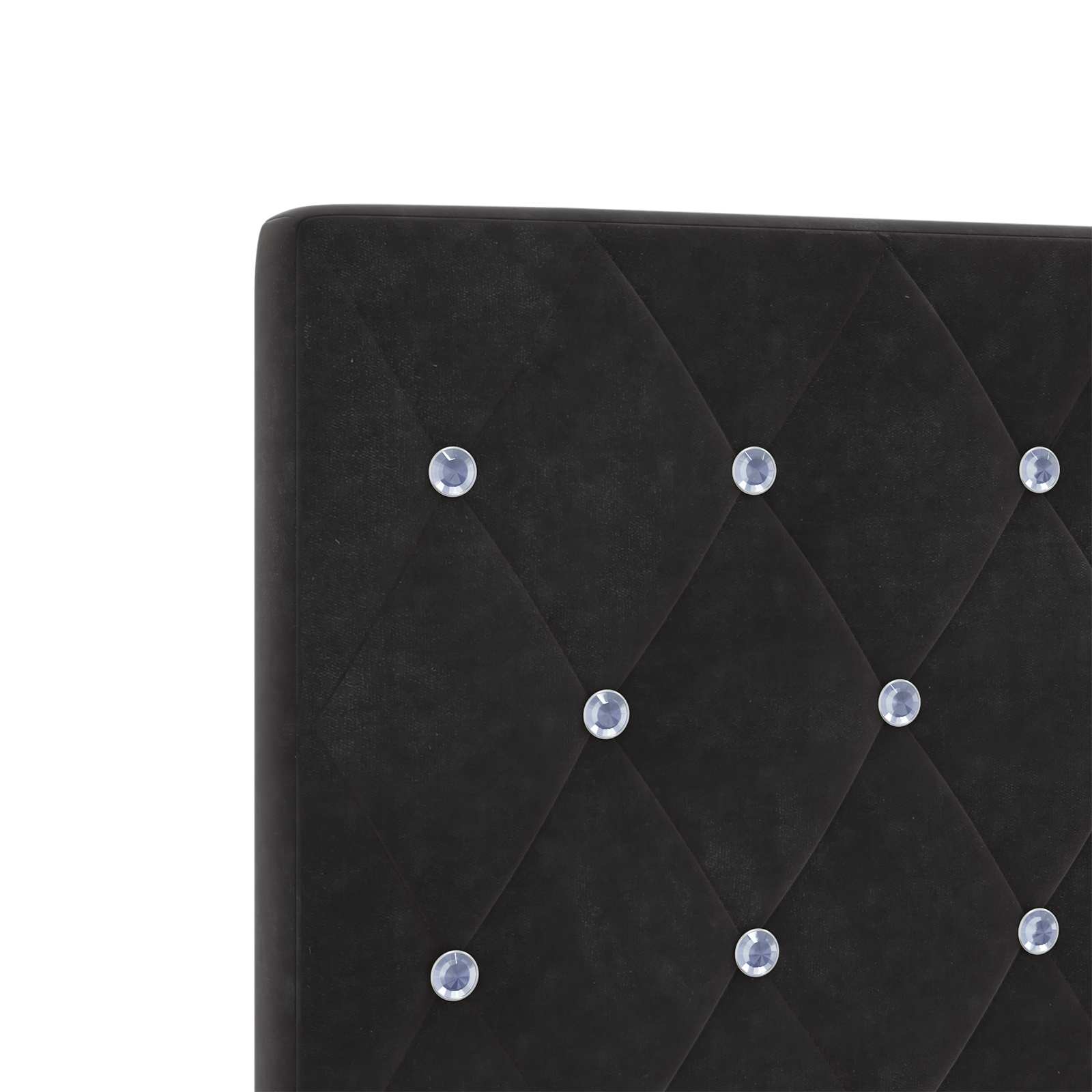 Boxspringbett mit Matratze Schwarz 90 x 190 cm Samt