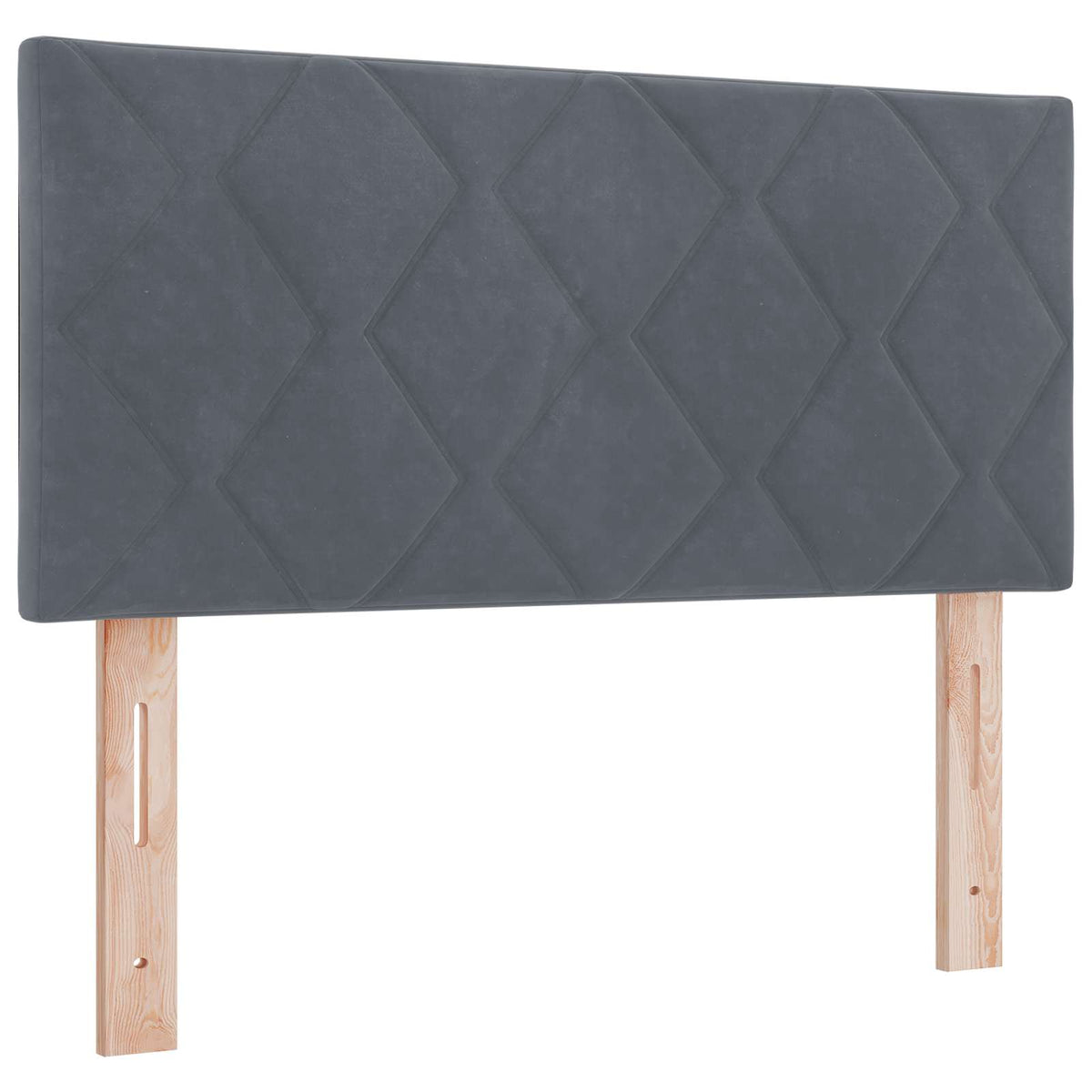 Boxspringbett mit Matratze Dunkelgrau 90 x 200 cm Samt
