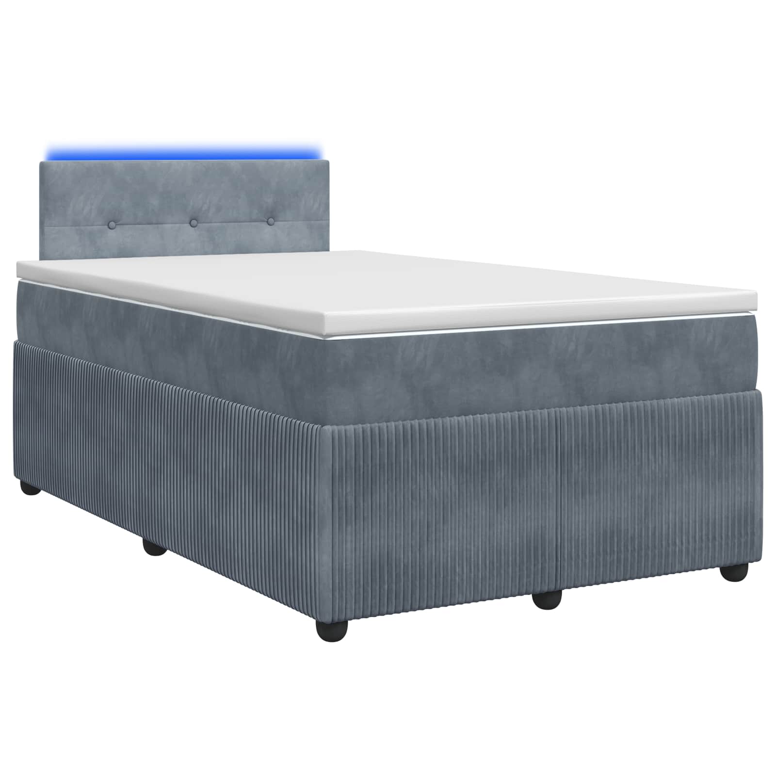 Boxspringbett mit Matratze Dunkelgrau 120 x 200 cm Samt