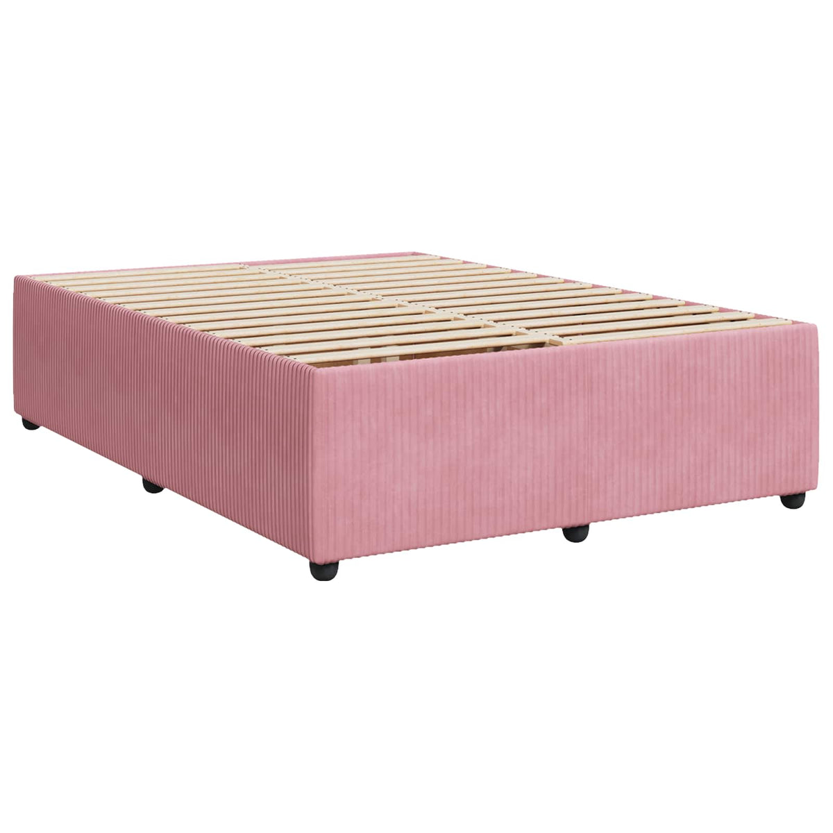 Boxspringbett mit Matratze mit Kopfteil Rosa 140 x 190 cm Samt