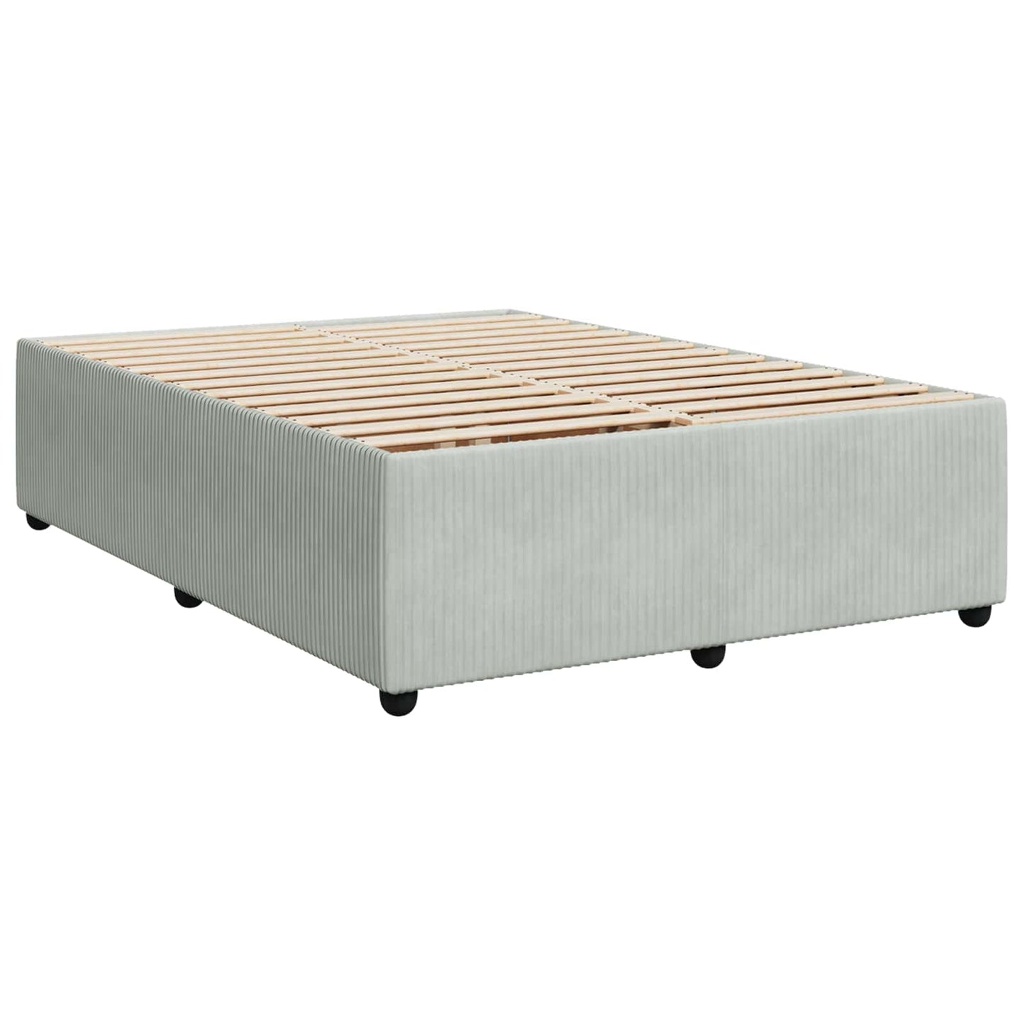 Boxspringbett mit Matratze Hellgrau 140 x 190 cm Samt