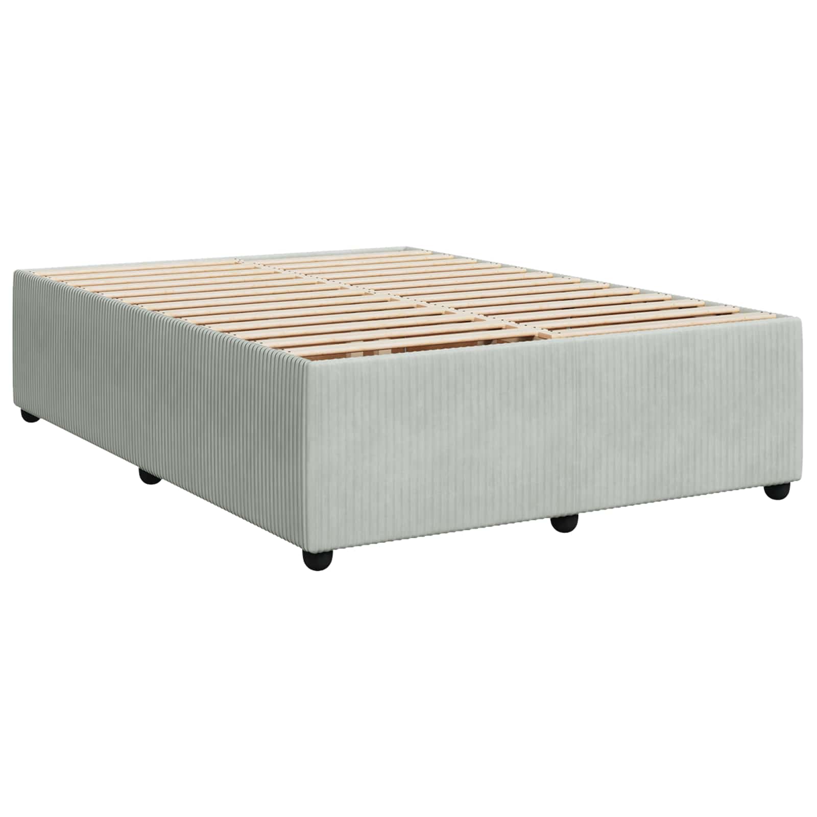 Boxspringbett mit Matratze Hellgrau 140 x 190 cm Samt